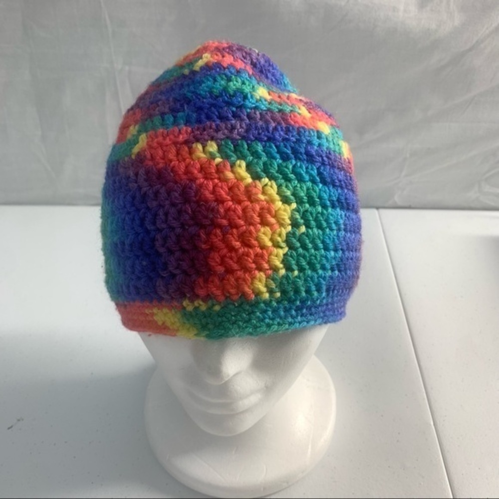 Handmade rainbow hat